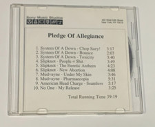 PLEDGE OF ALLEGIANCE 10 Track Promo CDR Album (2002) Slipknot System Of A Down 