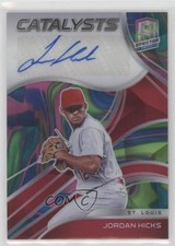 2021 Spectra Catalysts Signatures Neon Marble Prizm 2/5 Jordan Hicks Auto v9t