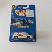 1990 Hot Wheels Ford Aerostar 186 Speedie Pizza Delivery Van Blue Card Hc66 1990 Hot Wheels Ford Aerostar 186 Speedie Pizza Delivery Van Blue Card Hc66