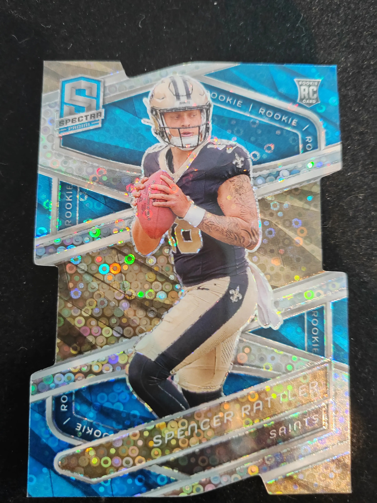 2024 Panini Spectra RC Neon Blue Disco Die Cut #153 Spencer Rattler 24/50 -QZ3