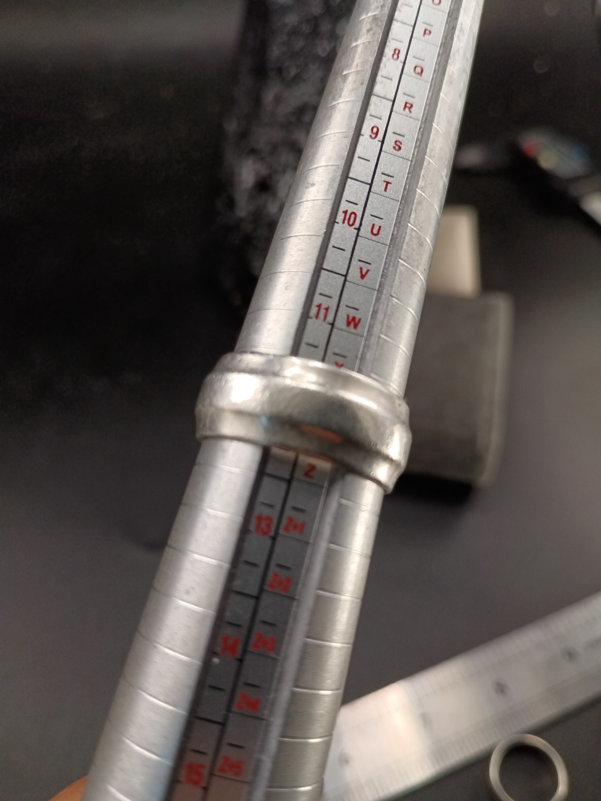 Mens Heavy Textured Sterling Silver Ridged band Ring size X 7g image 6