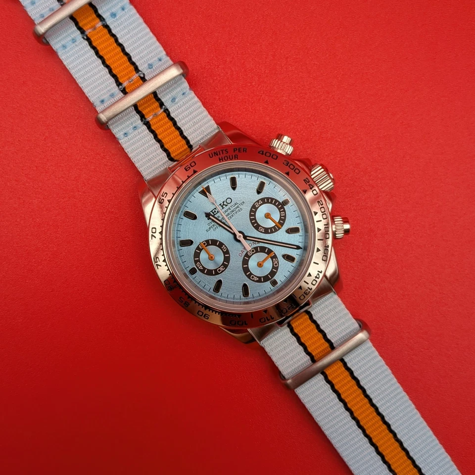 Blue Dial & Silver Tachymeter Bezel | GR Colorway | Seiko VK63 Movement - Image 4 of 4