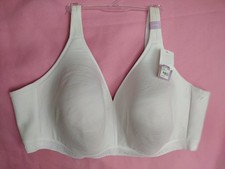 Cacique Size 48DDD WHITE Bra Lightly Lined No-Wire NEW W.TAGS WITH LITTLE STAINS