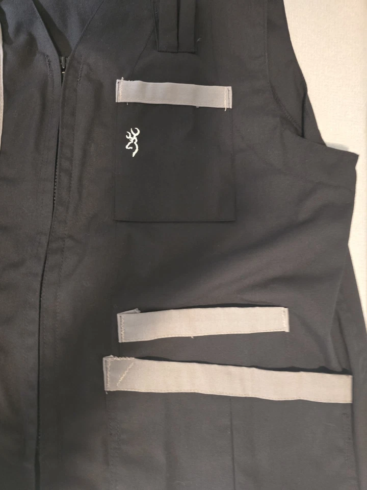 Browning Sporting Clays Trap Skeet Shooting Vest Mesh Pockets Black Grey Size 50 - Image 3 of 4