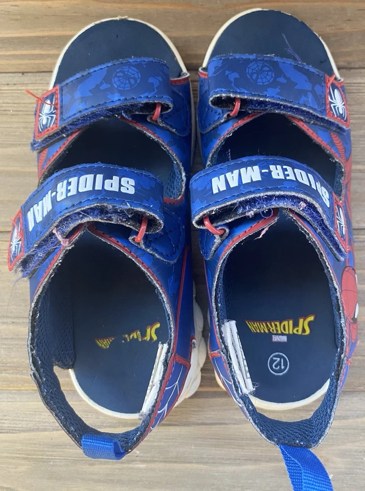 Marvel Spider-Man Light Up Sandals Boy Size 12 Summer Beach Comfort - Image 4 of 4