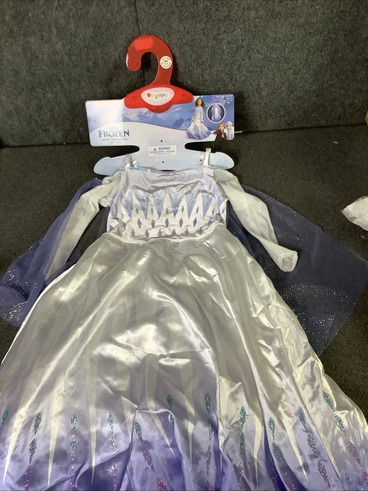 Disney Frozen Queen Elsa Deluxe Dress Up Costume by Disguise Size S 5-6 P/O - Image 2 of 3