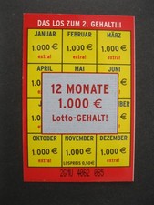 unbenutztes Rubbellos von LOTTO Brandenburg MUSTER Musterlos 2. GEHALT!!!