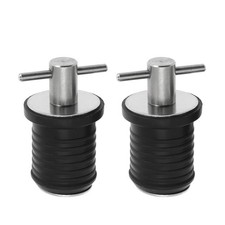 2 Pcs T Handle Drain Plug with Brass/Stainless Steel Handle - Marine Twist Ru...