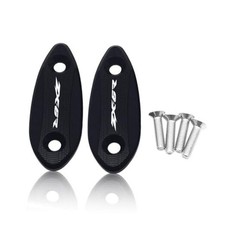 MFGZD Mirror Block Off Base Plates,2 PCS CNC Aluminum Moto Mirror ZX-6R Black