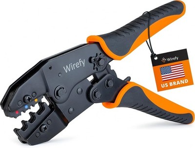 Wirefy Wire Crimping Tool for Insulated Connectors 22-10 AWG | Ratcheting Wire C