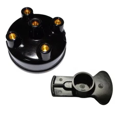 Autolite Distributor Cap(3-129)Rotor Button(4-93)For 4 Cylinder (Pertronix 1541)