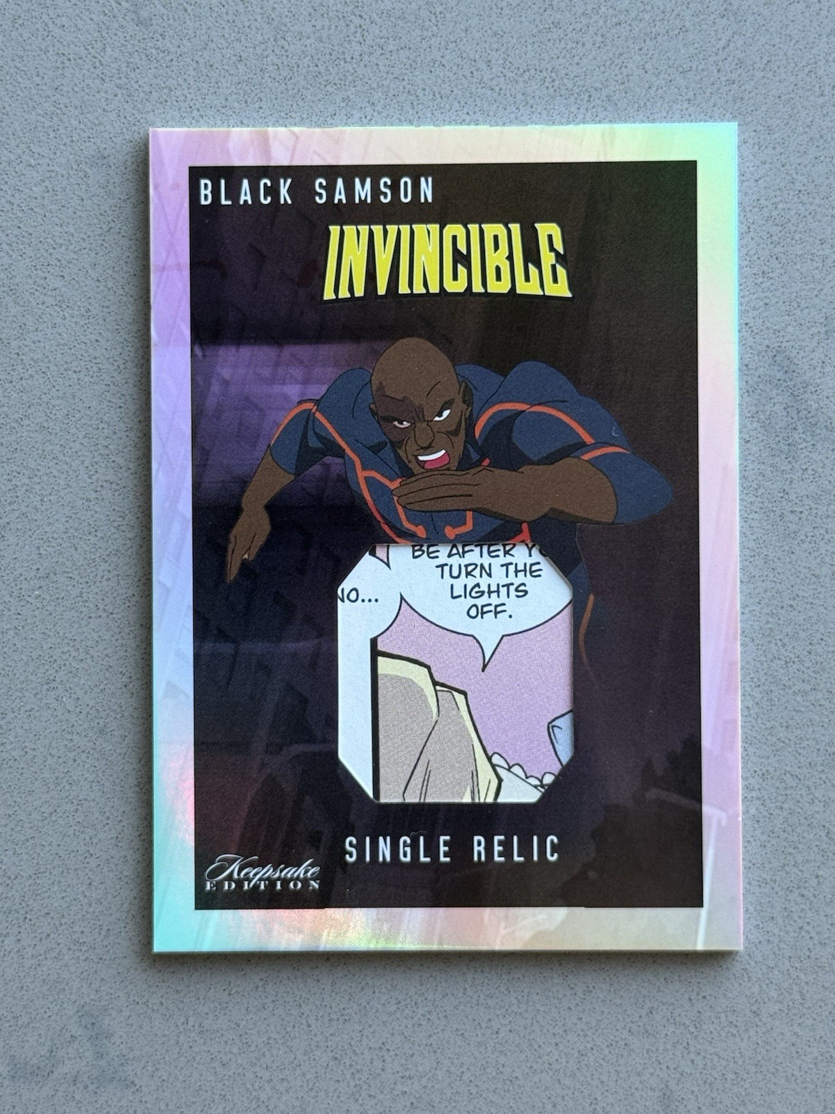Black Samson - Single Relic Silver Comic Keepsake Invincible Season 1 Card #465
