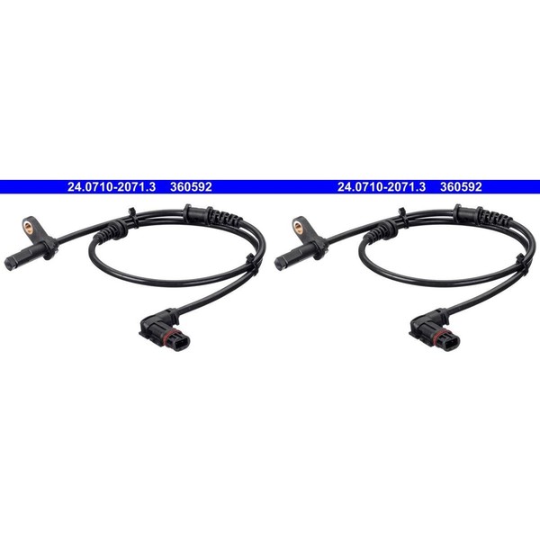 2X ATE ABS-SENSOR Raddrehzahl ABS-FÜHLER Vorne Passend FüR MERCEDES-BENZ E-KLASS-image