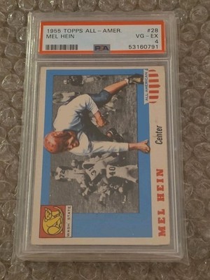 1955 Topps All American Mel Hein PSA 4 HOF RC  #28