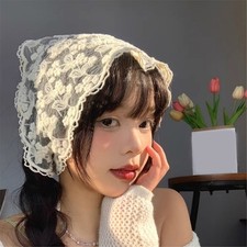 Fashion Lace Head Scarf Vacation Hair Kerchief Travel Flower Headscarf Bandannas