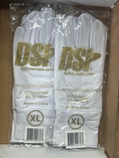 2 Pair DSI Hyperformance Marching Band Gloves Full Finger White XL