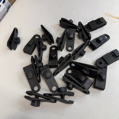 Set of 23 Tarp Clips Heavy Duty Lock Grip Cover Clamps Camping Awning Car Pool