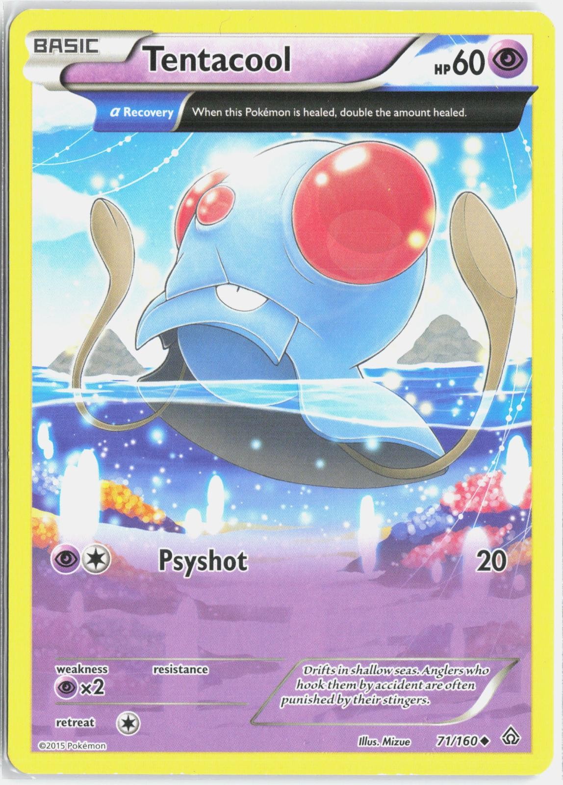 Tentacool 71/160 Uncommon Primal Clash Pokemon Lightly Played
