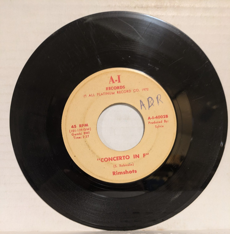 45 ~Rimshots: "Save That Thing / Concerto In F" 1972 (VG)