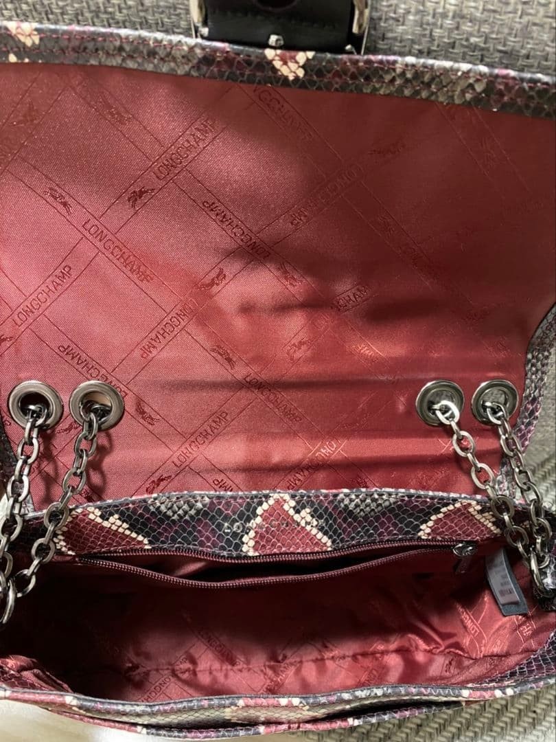 Longchamp Amazonine Python Leather Shoulder Bag R… - image 6