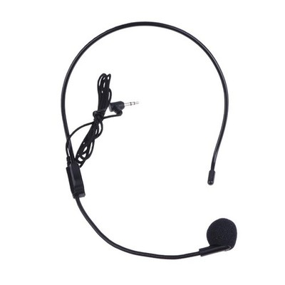 1Pcs Portable Head-mounted Headset Microphone Wired 3.5mm Plug Headset Mic-y