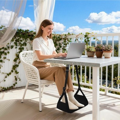 Airplane Travel Foot Hammock Rest for Plane Travel W/ Extended Adjustment  Strap