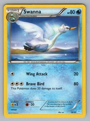 Swanna (18) 18/30 XY Trainer Kit: Pikachu Libre & Suicune Common