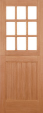 LPD External Hardwood M&T Stable 9 Light UN Glazed Doors