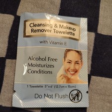 16 diamond makeup remover wet Face wipes 5" x 6" Travel Hotel stocking stuffer