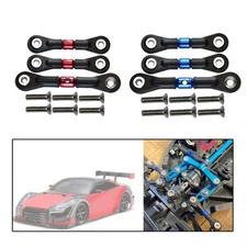 3 Pieces Steering Links Linkage Rod End Metal High Strength RC Car Push Rods for