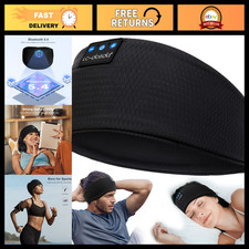 Wireless Bluetooth Sleep Headphones Headband - USB C, Sleep Mask for Yoga, Trave