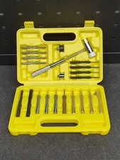Roll Pin Punch & Hammer Set Bench Block Maintenance Repair Tool Storage Box