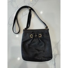 Michael Kors Crossbody Bag Pebbled Leather Small Black Womens