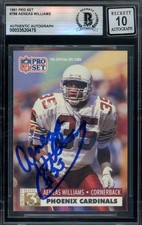 Aeneas Williams Gem Mint 10 Beckett BAS Signed 1991 Pro Set Rookie Autograph