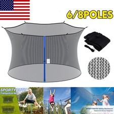 12/13/14/15Ft Trampoline Net Replacement Fence Enclosure Anti-fall Safety Mesh