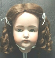 SIZE 9 DOLL WIG LIGHT BROWN SUZANNE ANTIQUE MODERN SYNTHETIC MOHAIR SALE 