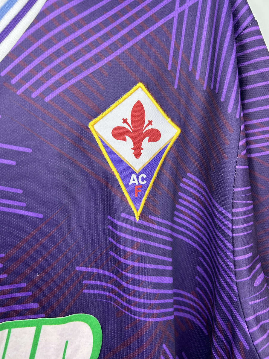 Fiorentina Batistuta 1992/1993 Home 7up Soccer Jersey Lotto Fiorentina Batistuta 1992/1993 Home 7up Soccer Jersey Lotto