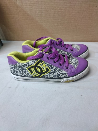 purple and green dc shoes