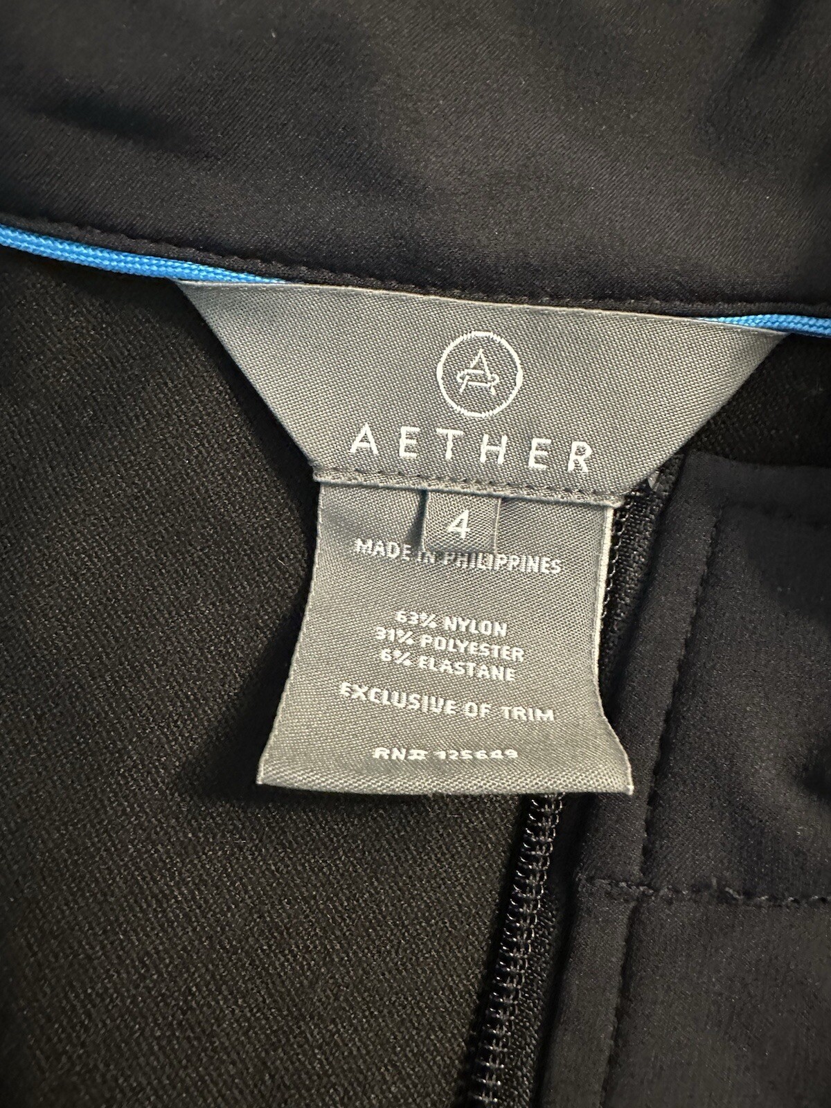 AETHER Soft Shell Jacket Coat Black Zip Pockets T… - image 9
