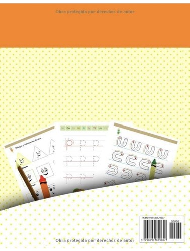 Aprender a Escribir Letras Y Números Para Niños: Libro De Actividades Preescolar - Picture 6 of 12