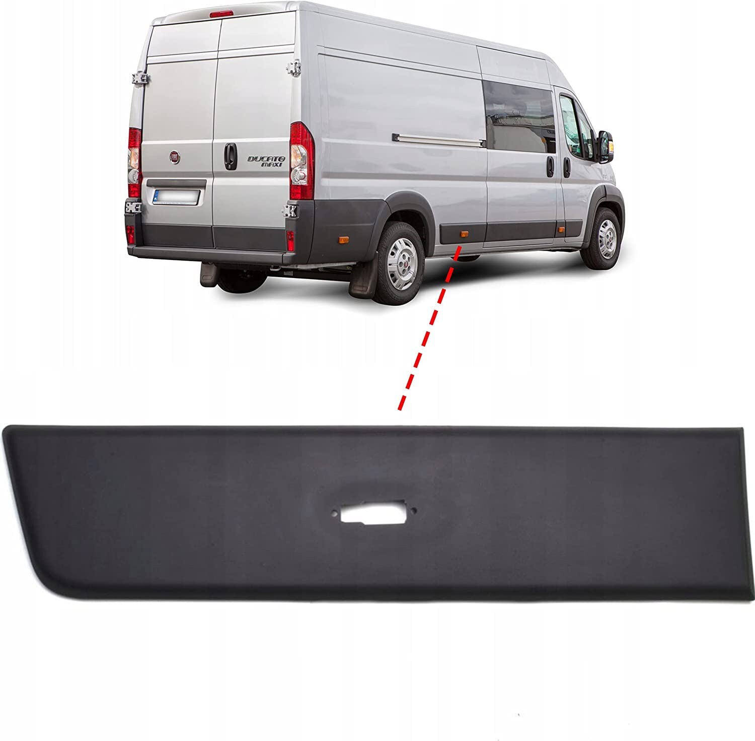 Baguette d'aile arrière droite contre les rayures de Ducato II Jumper II Boxer II
