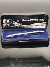 VINTAGE FISHER SPACE BALLPOINT BULLET PEN MADE IN USA W/Paperwork & CASE Chrome