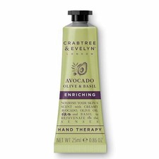 Crabtree Evelyn Avocado Olive Basil Hand Therapy 0.9 oz. New Mani Pedi Cream