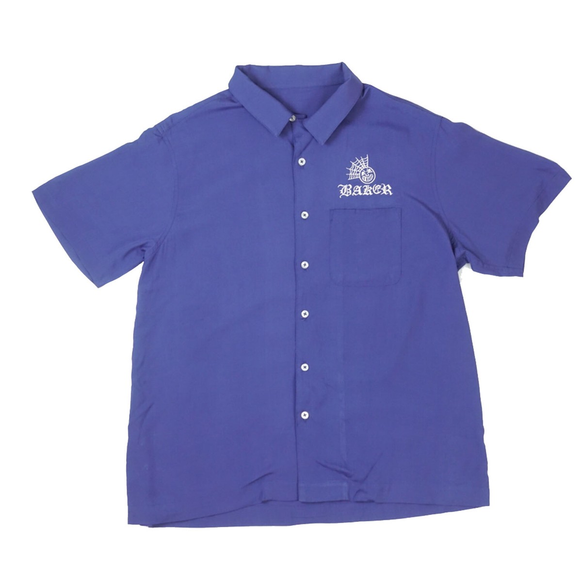 ベーカー BAKER スケートボード ボタンアップ シャツ JOLLYMAN BUTTON UP SHIRT ネイビー NO1 Baker Skateboard Button Up Shirt Jollyman Blue | eBay