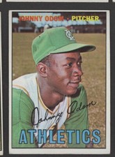 1967 TOPPS BB #282 JOHNNY ODOM/A'S EX/EX+