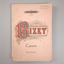 Bizet Carmen Klavier Auszug Oper 4 Akten Notenbuch Edition Peters | Akzeptabel
