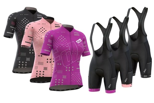 Fdx Ladies Cycle Clothing Women's Cycling Jersey Bib Shorts Gel Padded Kit uk