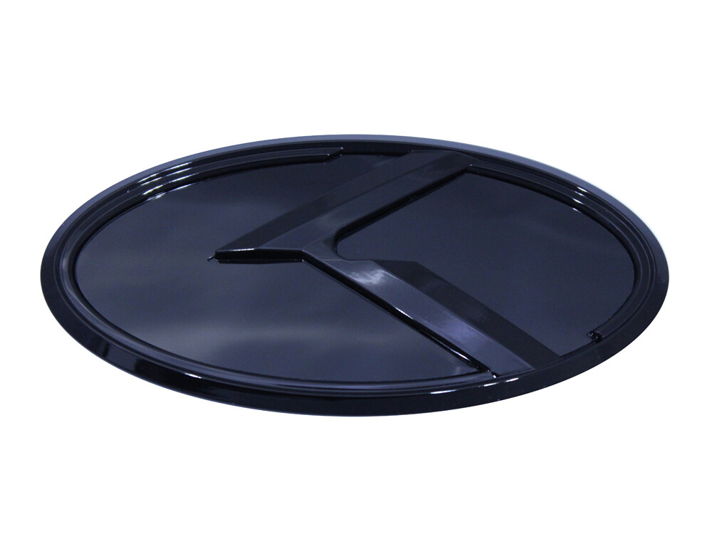3D K Logo Emblem Black & Glossy Black 7pc (Fits: KIA 2011-2020