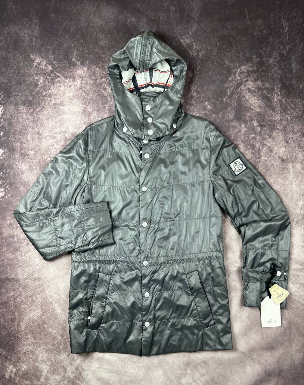 Moncler Gamme Bleu Thom Browne Nylon Windbreaker Jacket Men Size 1 Small