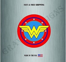 Wonder Woman Logo Vinyl Sticker Decal Car Truck Bumper Laptop Water Resistant